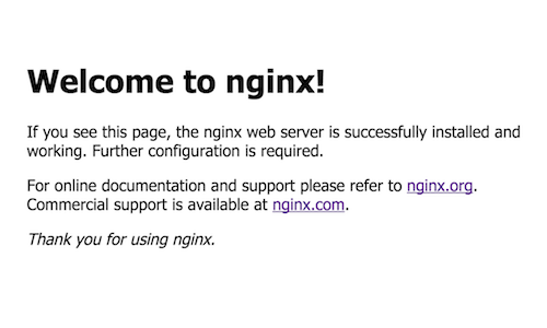 welcome to nginx